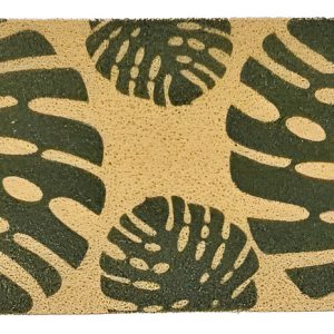 Felpudo Dib Confort Matcha Hojas 30x70 Cm Pvc Entrada