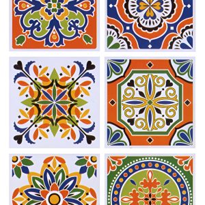 Vinilo Autoadhesivo Azulejos Multicolor X 6 Unid