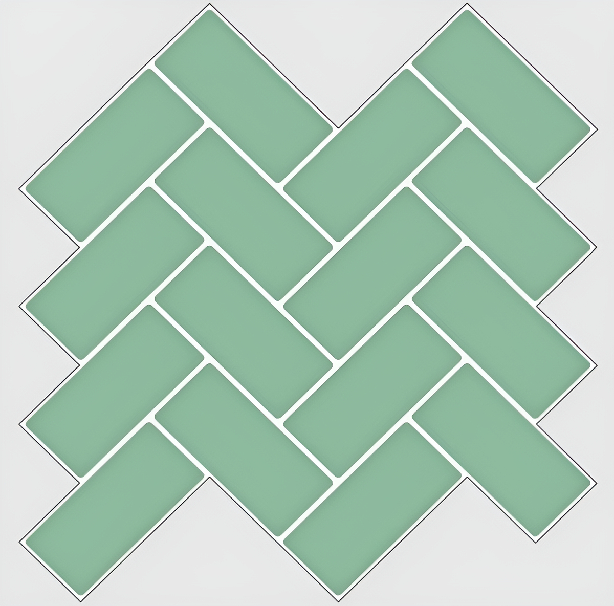 Azulejo Autoadhesivos Ceramico Cocina Baño Muresco 16721 Color Verde Claro