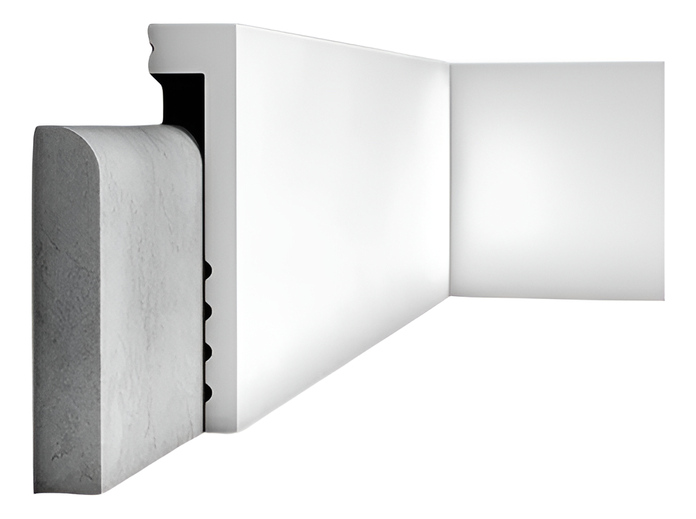 Tapa Zocalo Pvc Blanco Recto 12cm Pasacable X 2,45ml